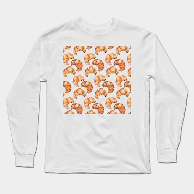 Croissants Long Sleeve T-Shirt by CatCoq